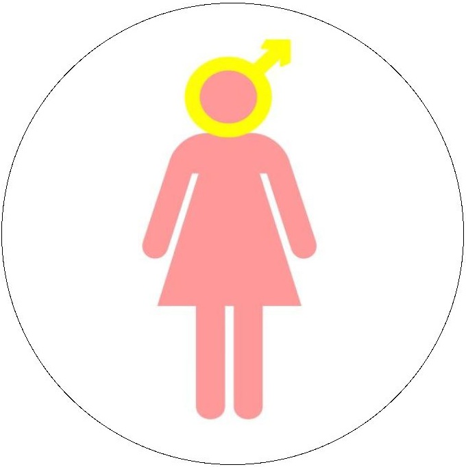 Gender Person Sign Pinback Button and Stickers