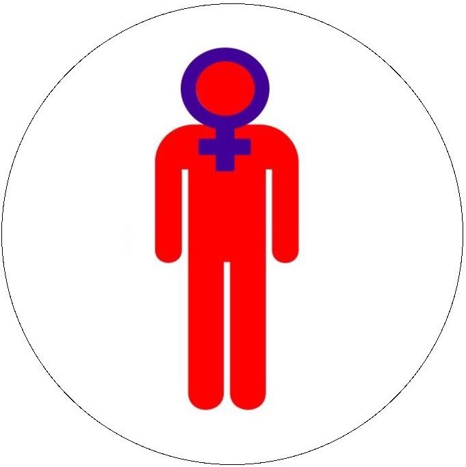 Gender Person Sign Pinback Button and Stickers
