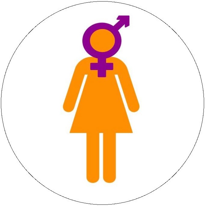 Gender Person Sign Pinback Button and Stickers
