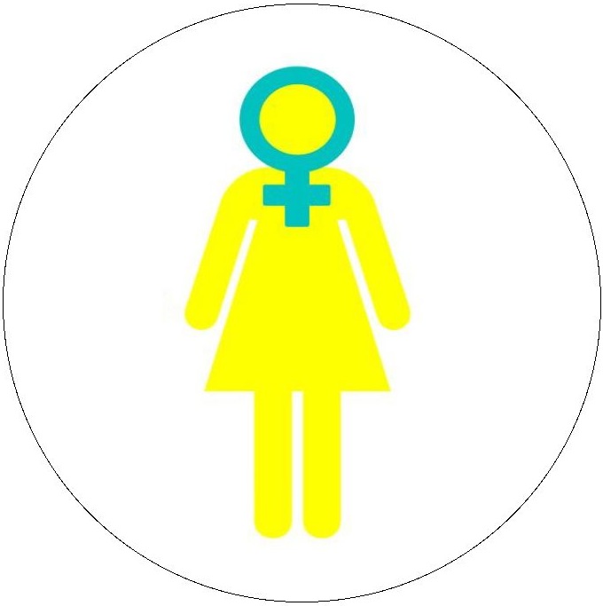 Gender Person Sign Pinback Button and Stickers