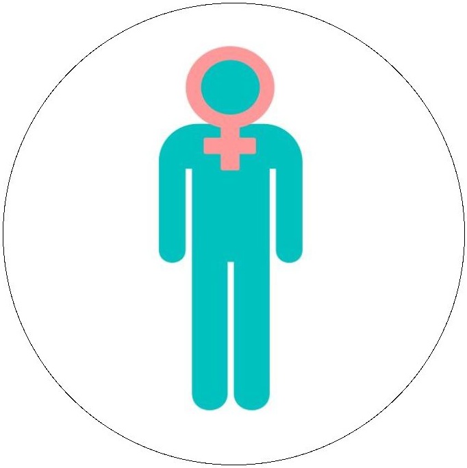 Gender Person Sign Pinback Button and Stickers