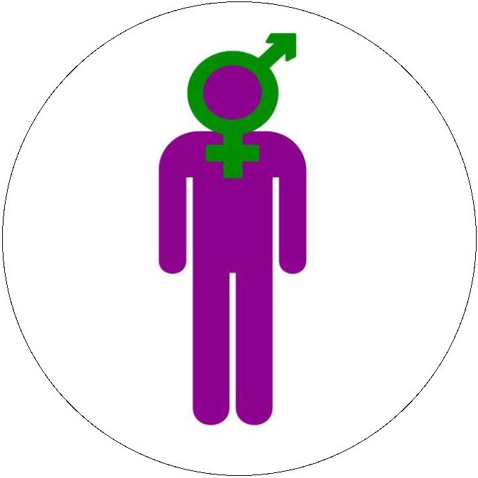 Gender Person Sign Pinback Button and Stickers