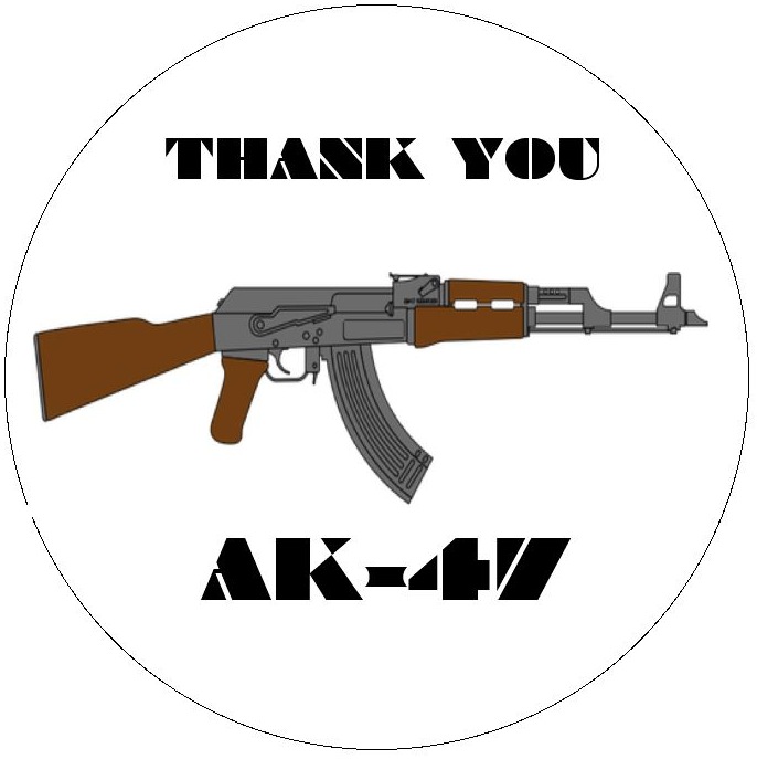 AK-47 Pinback Buttons and Stickers