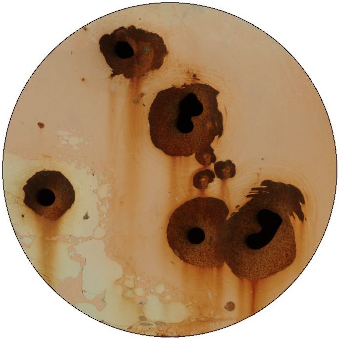 Bullet Hole Pinback Button and Stickers