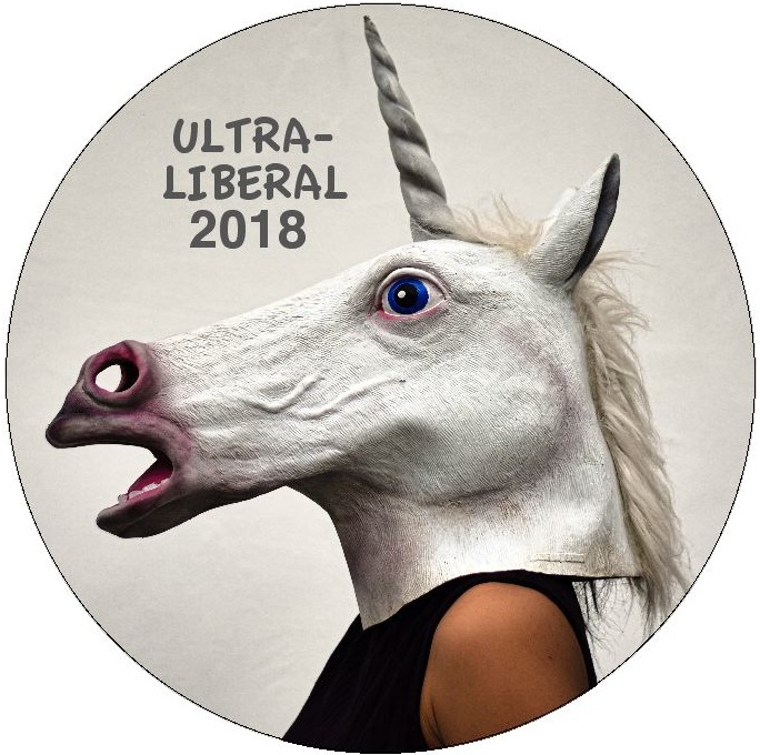 Ultra-Liberal Pinback Button and Stickers