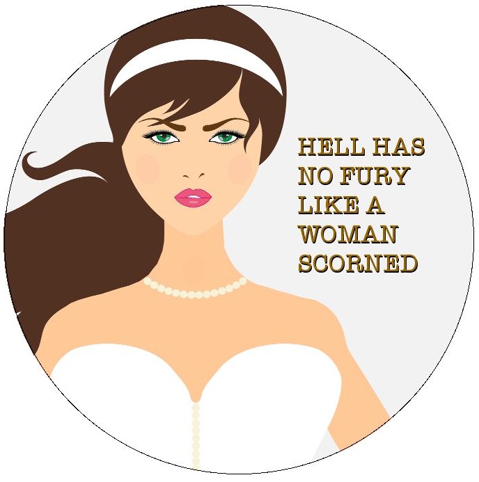 Women Fury Pinback Buttons and Stickers