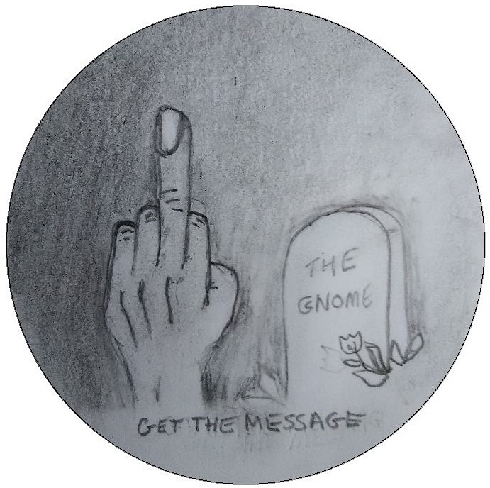 Middle Finger Pinback Button and Stickers