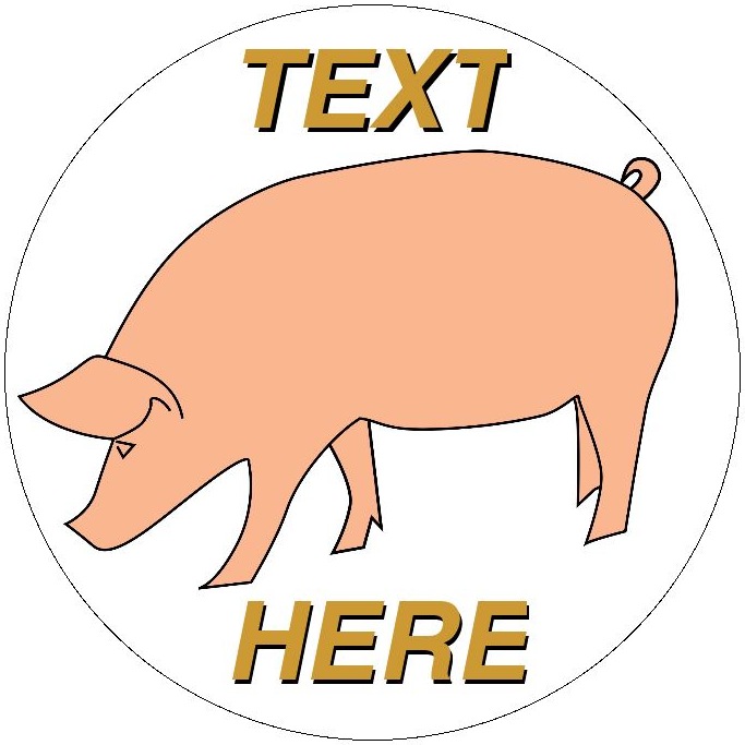 Pig Pinback Button and Stickers
