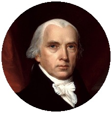 James Madison Pinback Button