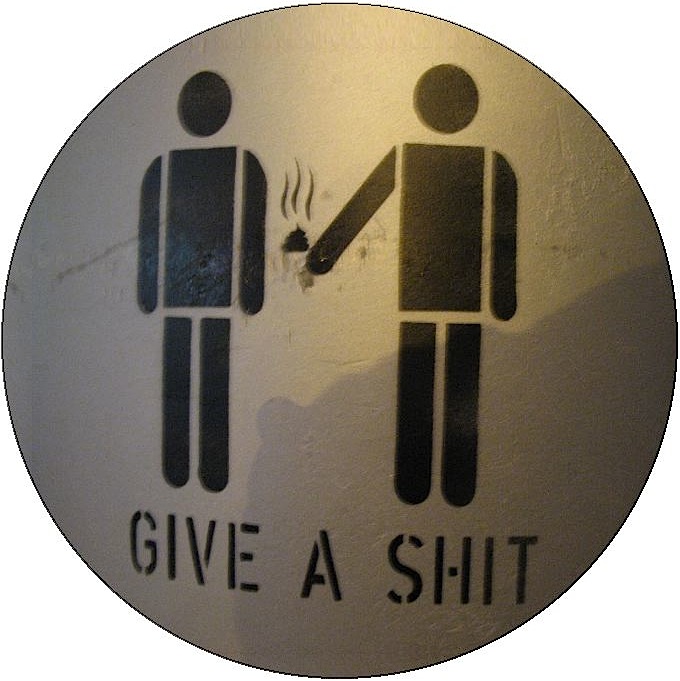 Give a Shit Pinback Button and Stickers